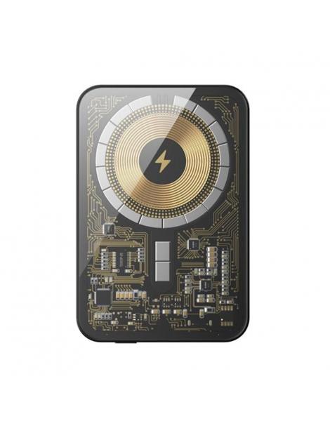HINOVO MB1-5000xb Banca di potenza magnetica portatile senza fili 5000mAh stile Cyberpunk Vendite Flash