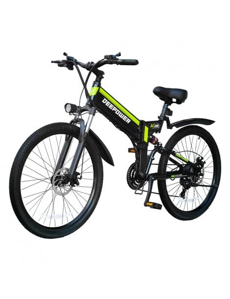 DEEPOWER K26 Bicicletta elettrica pieghevole pneumatici da 26 pollici motore da 48V 500W batteria da 12 8Ah Offerta migliore