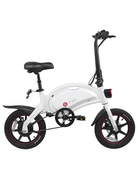 DYU D3+ ciclomotore elettrico pieghevole con pneumatici da 14" motore senza spazzole da 240W batteria 10AH - Bianco Offerte stagionali
