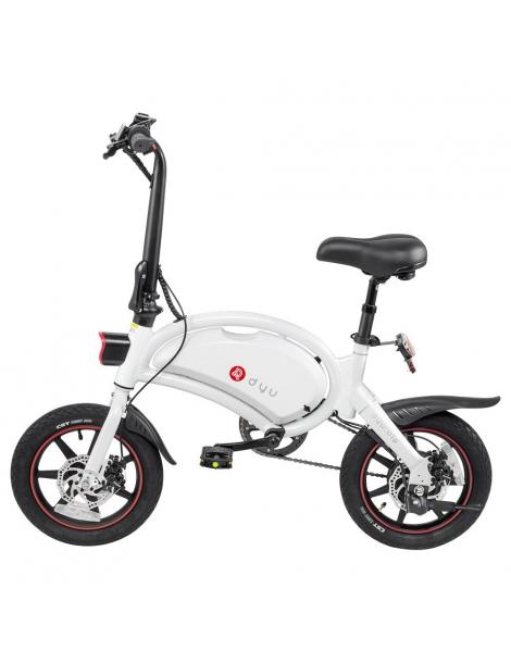 DYU D3+ ciclomotore elettrico pieghevole con pneumatici da 14" motore senza spazzole da 240W batteria 10AH - Bianco Offerte stagionali