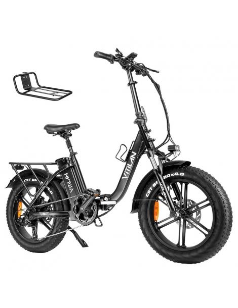 Vitilan U7 2.0 Bicicletta elettrica pieghevole ruote grasse da 20*4.0 pollici motore da 750W batteria 48V 20Ah - Nero Offerta settimanale
