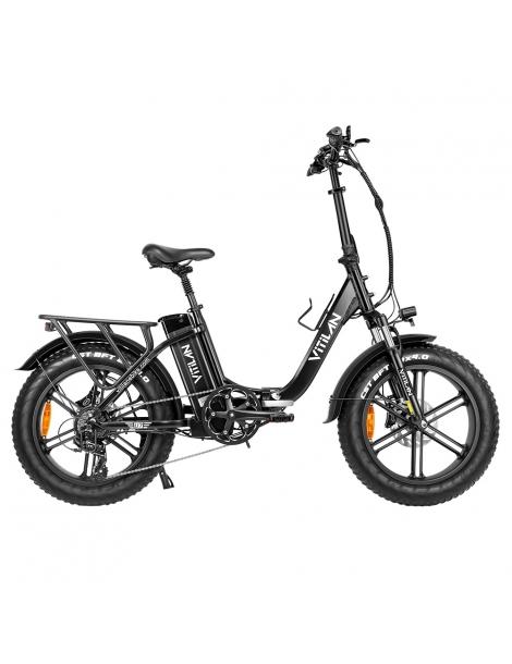 Vitilan U7 2.0 Bicicletta elettrica pieghevole ruote grasse da 20*4.0 pollici motore da 750W batteria 48V 20Ah - Nero Offerta settimanale
