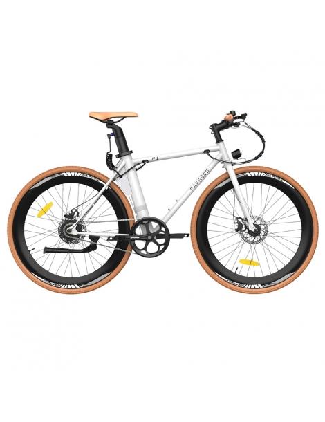 Fafrees F1 Bicicletta elettrica da città motore 250W 36V 10AH pneumatici CST 700C*38C 25km/h 40N.M 90km - Arancione bianco Ritorno libero