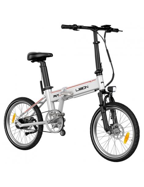PVY LIBON Bicicletta elettrica pieghevole da città motore 500W 36V 20.4Ah pneumatici 20*2.5” 25km/h 260km - Argento Fino al 50% di sconto