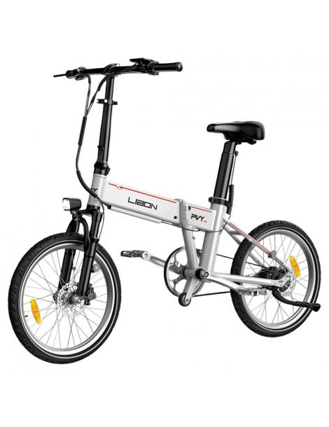 PVY LIBON Bicicletta elettrica pieghevole da città motore 500W 36V 20.4Ah pneumatici 20*2.5” 25km/h 260km - Argento Fino al 50% di sconto