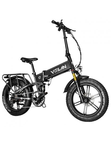 Vitilan I7 Pro 3.0 Bicicletta elettrica motore 750W 48V 20Ah pneumatico grasso 20*4.0 pollici 45km/h 80Nm 110km - Nero Offerta speciale della fabbrica
