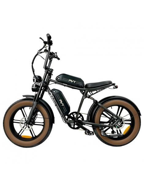PVY X20 Mountain Electric Bike motore 1000W doppia batteria 48V 30Ah copertone 20*4.0'' 50km/h 200km 100N.M - Nero Sostegno trimestrale