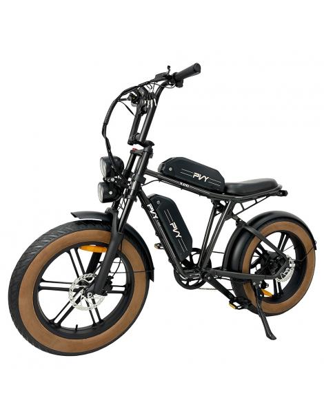 PVY X20 Mountain Electric Bike motore 1000W doppia batteria 48V 30Ah copertone 20*4.0'' 50km/h 200km 100N.M - Nero Sostegno trimestrale