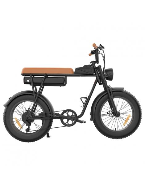 YAMALI FXH-006 Bicicletta elettrica Motore 1000W Batteria 48V 20Ah Pneumatici grassi 20*4'' - Marrone Discount Store per i nuovi prodotti