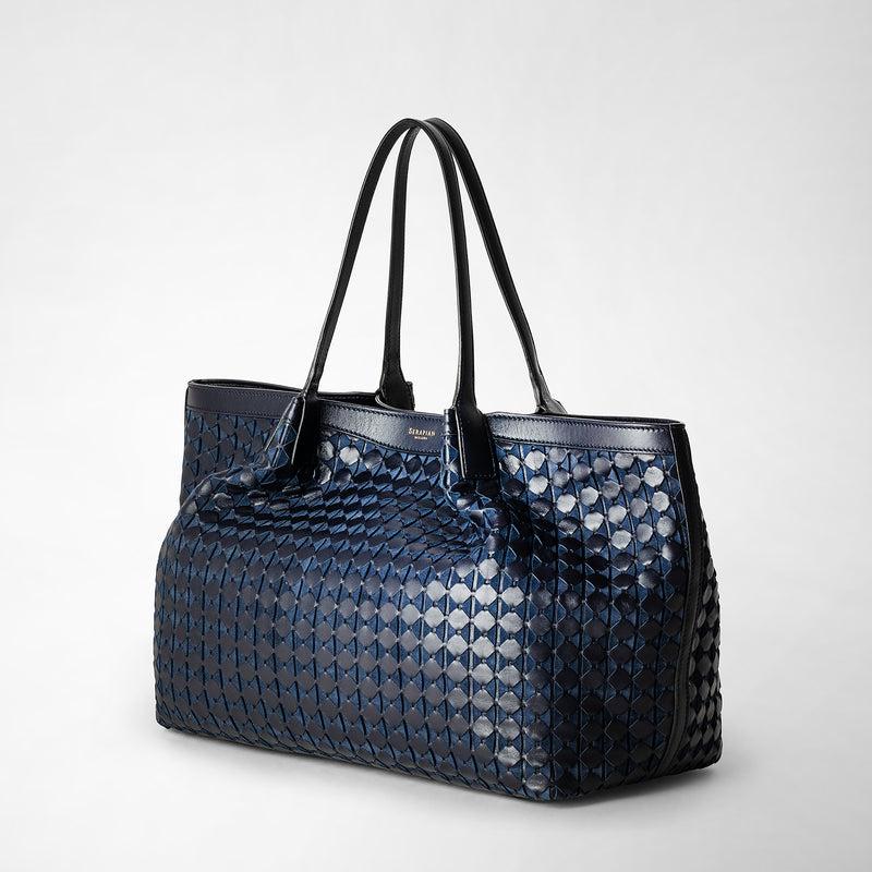 Serapian Secret tote bag in mosaico midnight blue Sottocosto