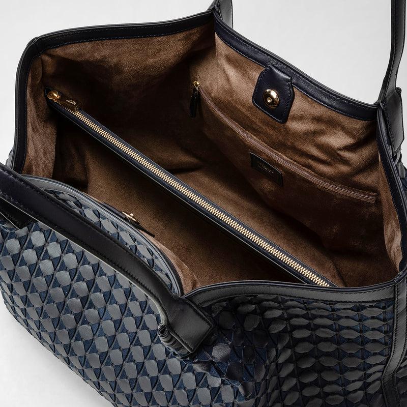 Serapian Secret tote bag in mosaico midnight blue Sottocosto