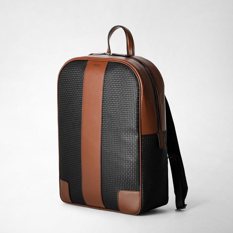 Serapian Zaino in stepan 72 nero-cuoio Saldi