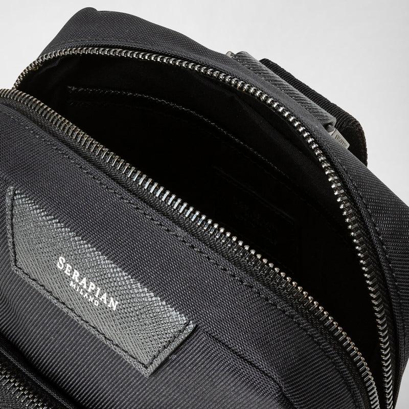Serapian Sling bag recycled twill evoluzione eclipse black Vendita Calda
