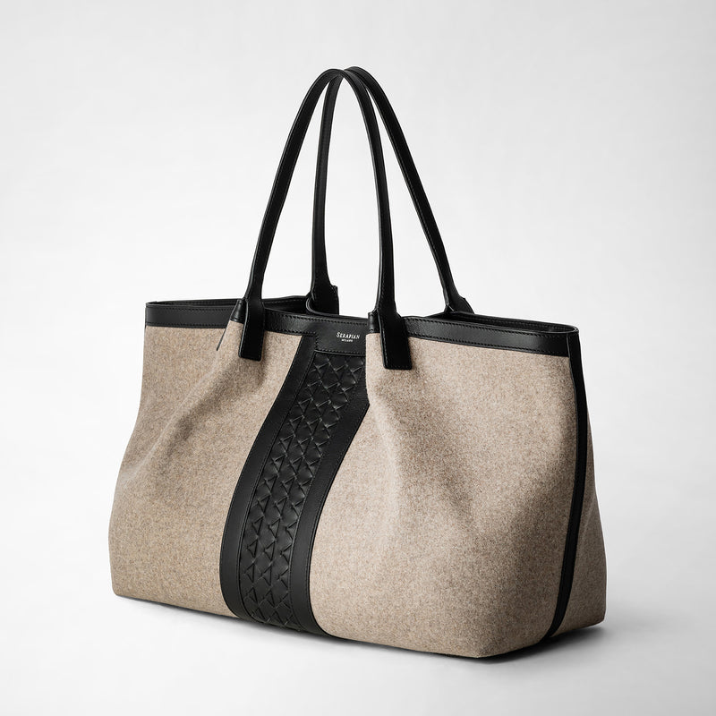 Serapian BORSA SECRET TOTE IN LANA E MOSAICO Consegna Veloce