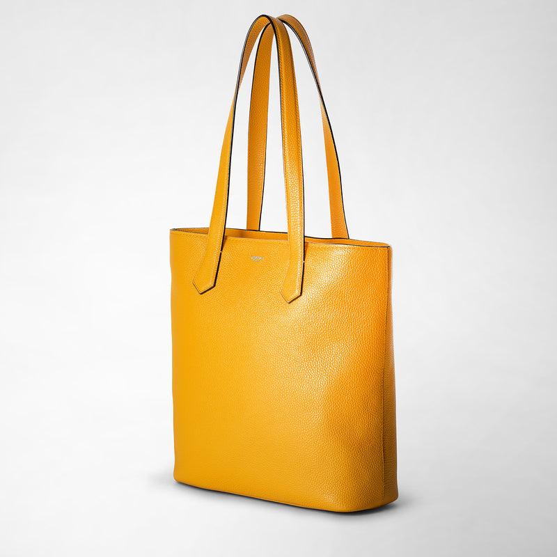 Serapian Day tote bag in cachemire leather ochre Outlet