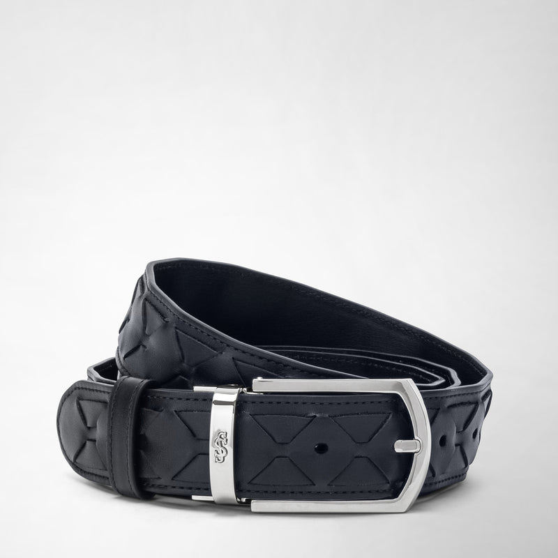 Serapian Belt in mosaico navy blue Prezzo Ridotto