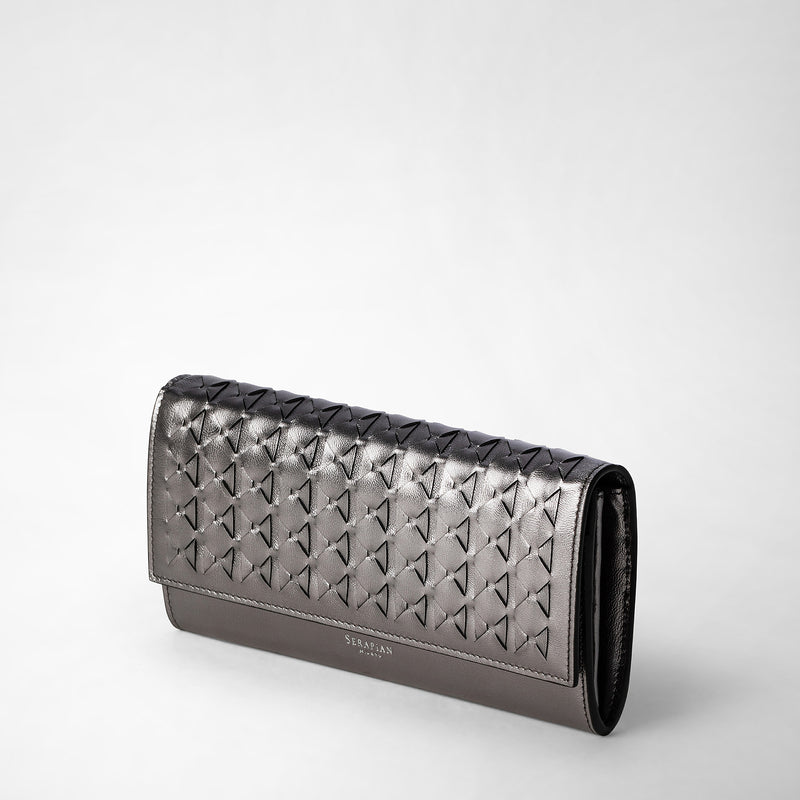 Serapian Continental wallet in mosaico ruthenium Sconto