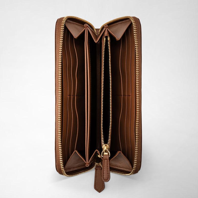 Serapian Zip-around wallet in mosaico tan Offerta