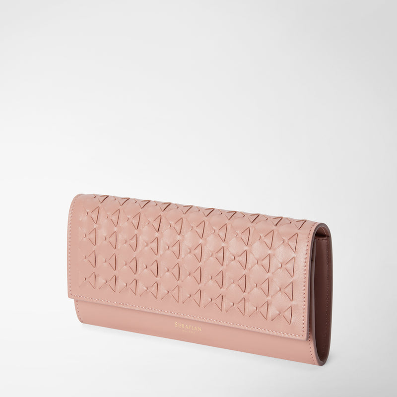 Serapian Portafoglio continental in mosaico blush Offerte