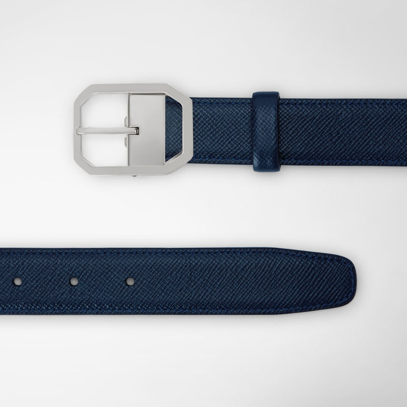 Serapian Cintura in pelle evoluzione blu navy Soddisfazione Garantita