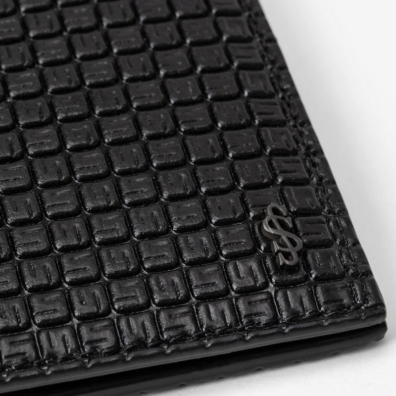 Serapian Portafoglio per 8 carte in stepan nero-nero eclissi Fino Al -60%
