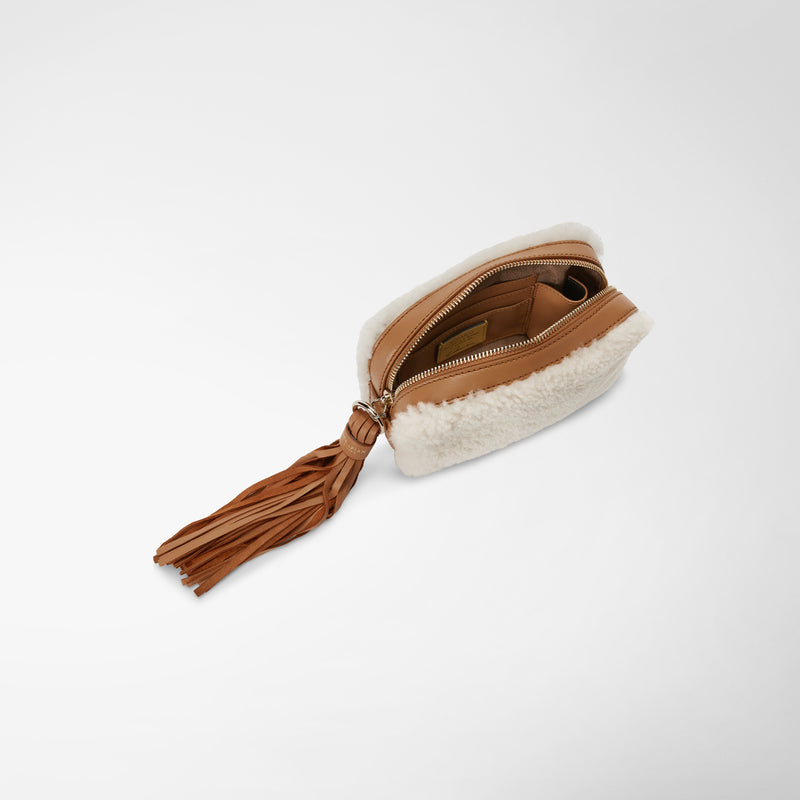 Serapian BORSA MINI IN SHEARLING Soddisfazione Garantita