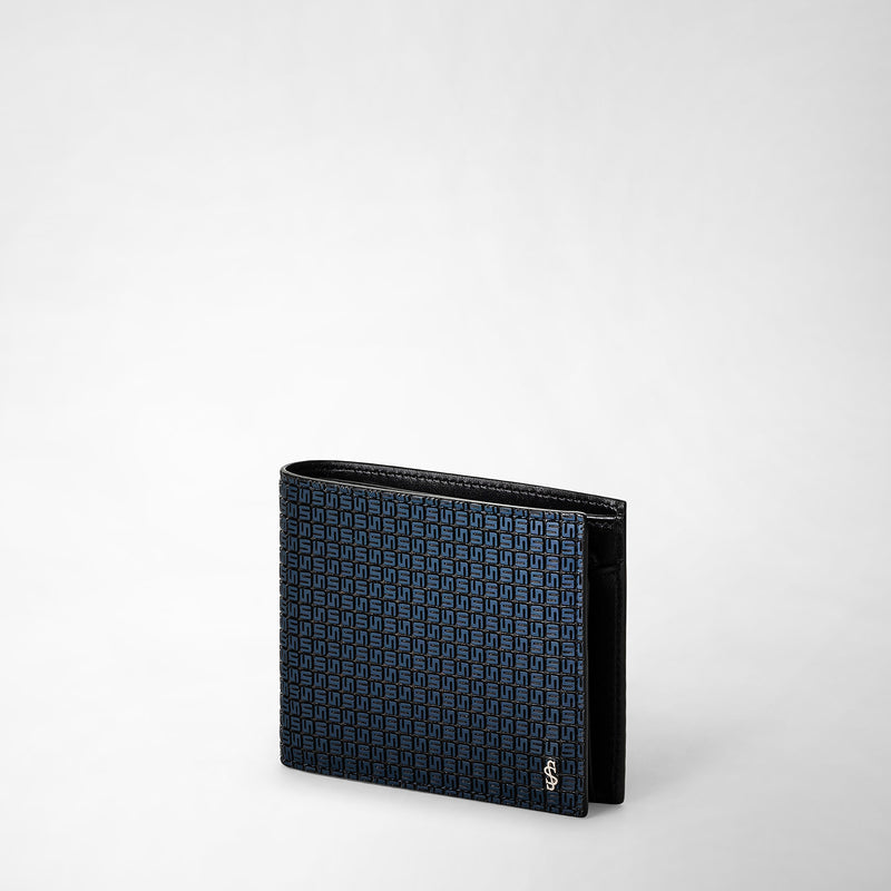 Serapian Portafoglio 4 carte portamonete stepan blu-nero Hotsell