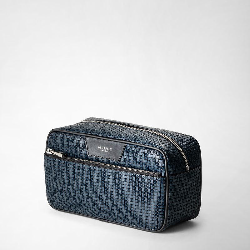 Serapian Trousse da bagno in stepan blu oceano-nero 2025