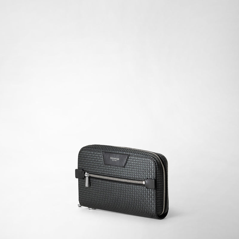 Serapian Pochette in stepan asfalto-nero Qualità