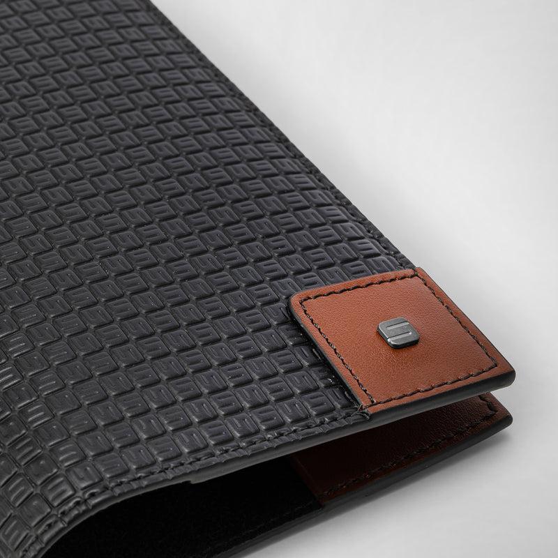 Serapian Passport holder in stepan 72 black cuoio Comprare a buon mercato