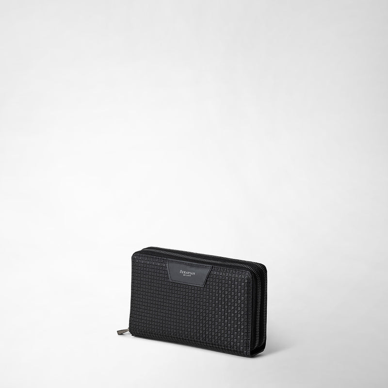 Serapian POCHETTE DA VIAGGIO CON ZIP DOPPIA IN STEPAN Fornitura limitata
