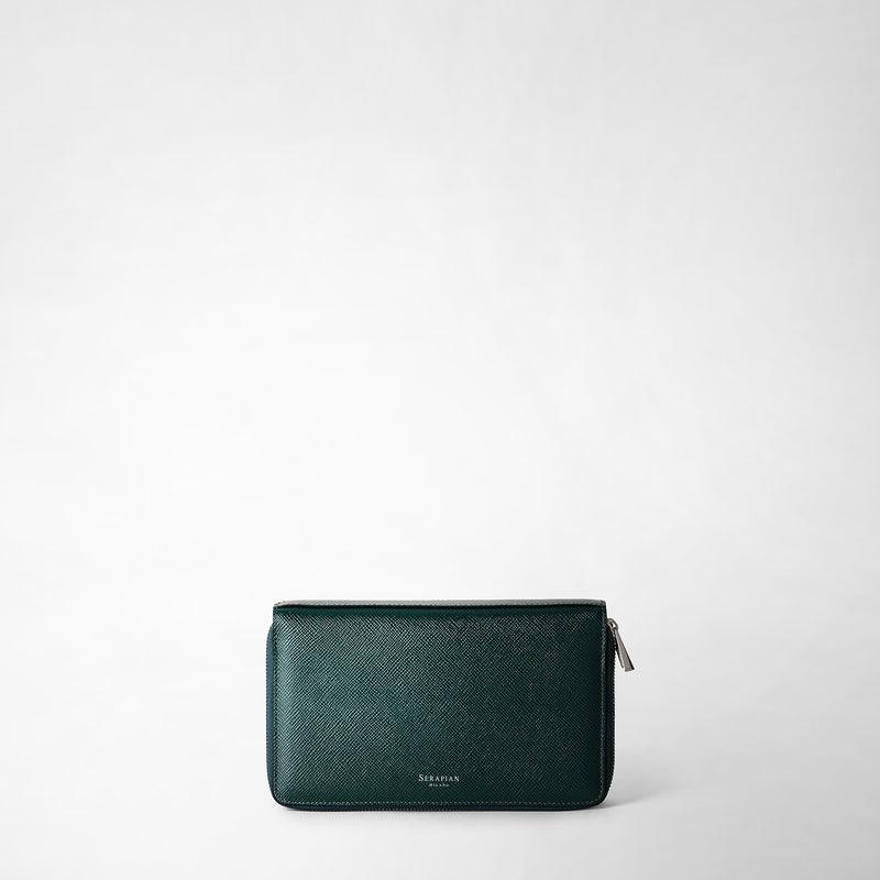 Serapian POCHETTE DA VIAGGIO CON ZIP DOPPIA IN PELLE EVOLUZIONE Offerta esclusiva