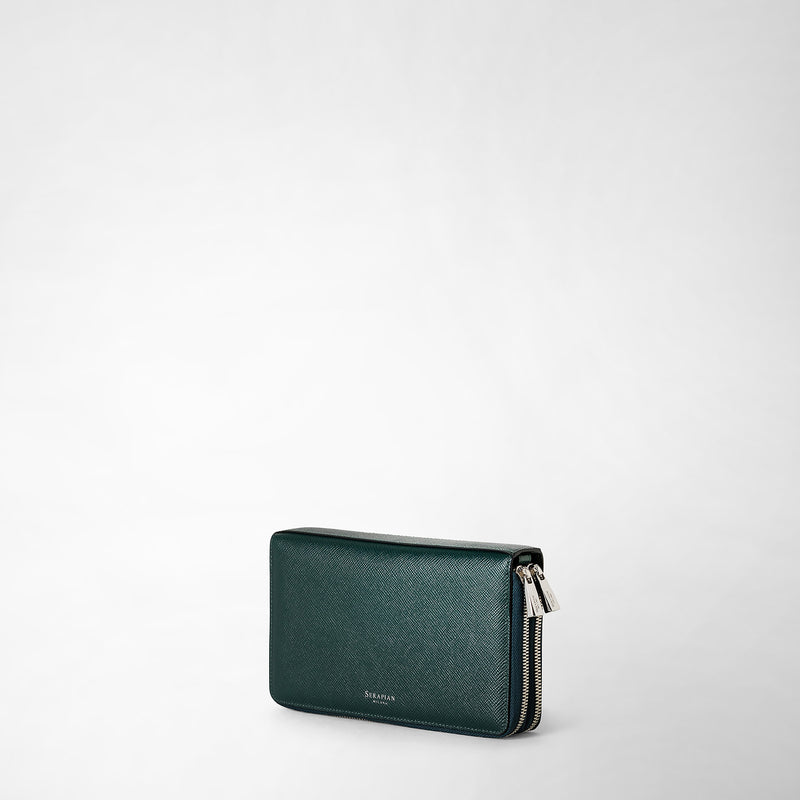 Serapian POCHETTE DA VIAGGIO CON ZIP DOPPIA IN PELLE EVOLUZIONE Offerta esclusiva