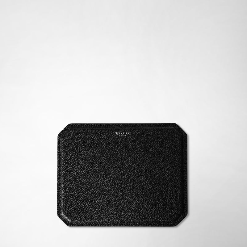 Serapian Mouse pad in cachemire leather black Vendita calda