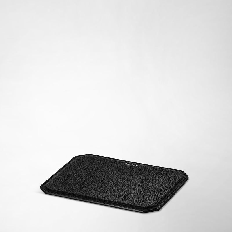 Serapian Mouse pad in cachemire leather black Vendita calda