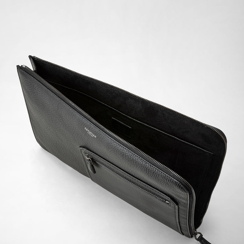 Serapian Custodia per laptop 14 in pelle cachemire Offerta temporanea