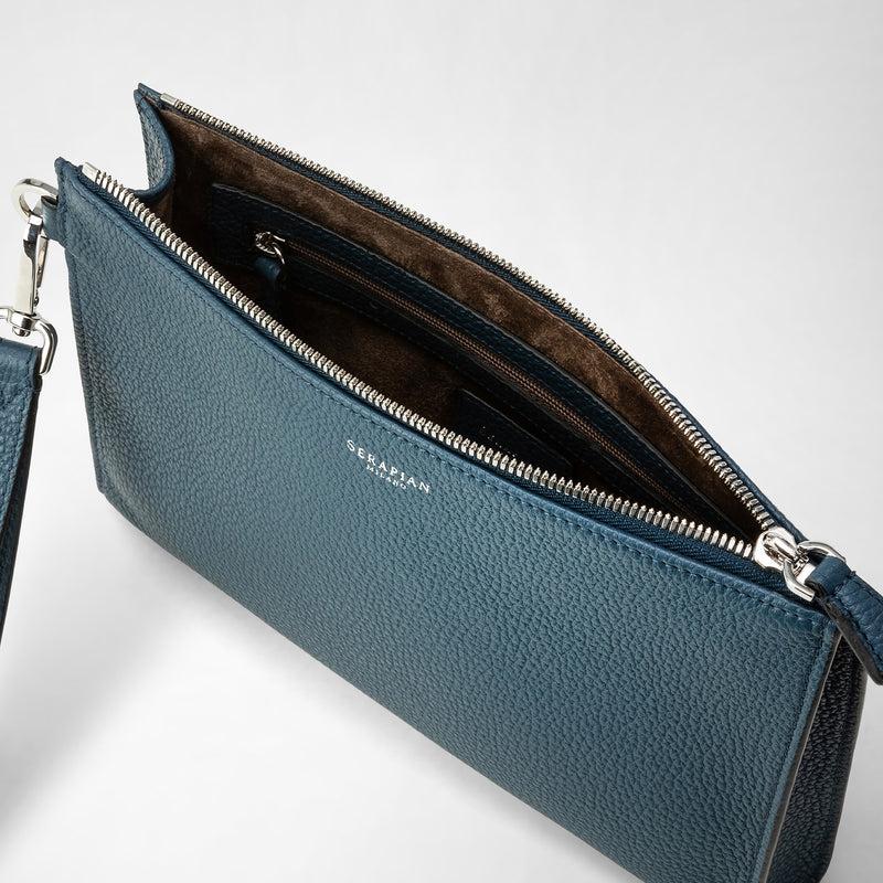 Serapian POCHETTE CON ZIP IN PELLE CACHEMIRE Fino al 50% di sconto