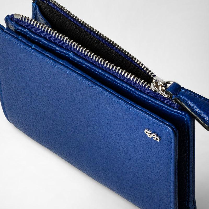 Serapian PORTAFOGLIO VERTICALE CON ZIP IN PELLE CACHEMIRE Sostegno trimestrale