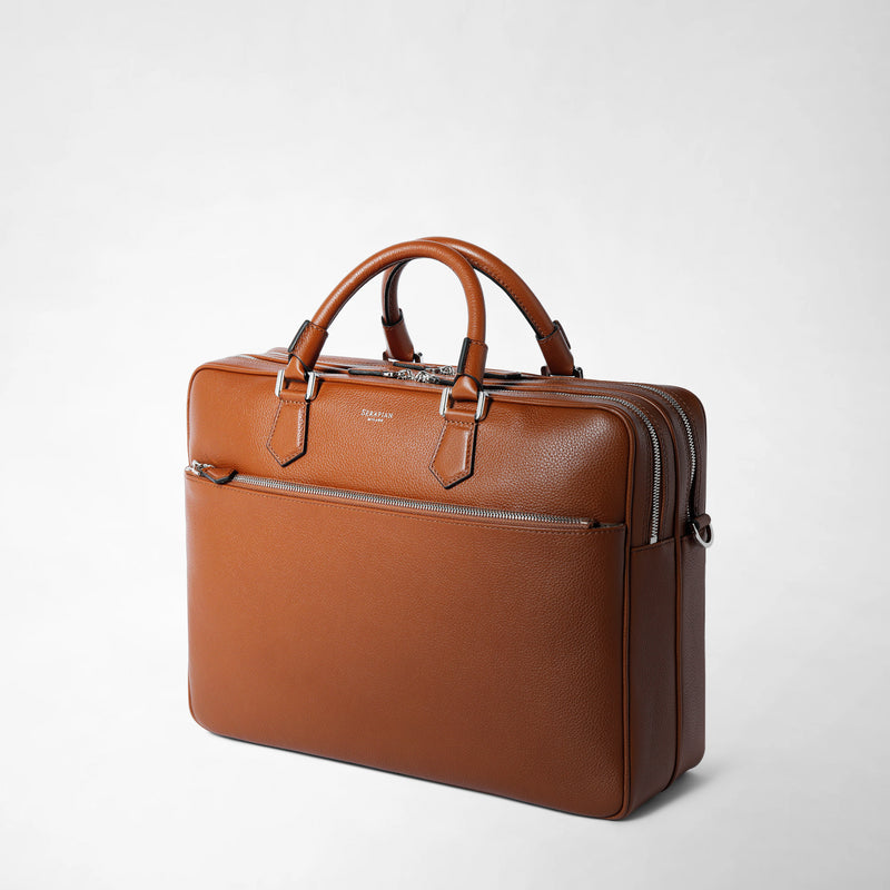 Serapian BORSA BUSINESS GRANDE IN PELLE CACHEMIRE Nuovo