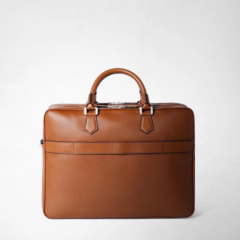 Serapian BORSA BUSINESS GRANDE IN PELLE CACHEMIRE Nuovo