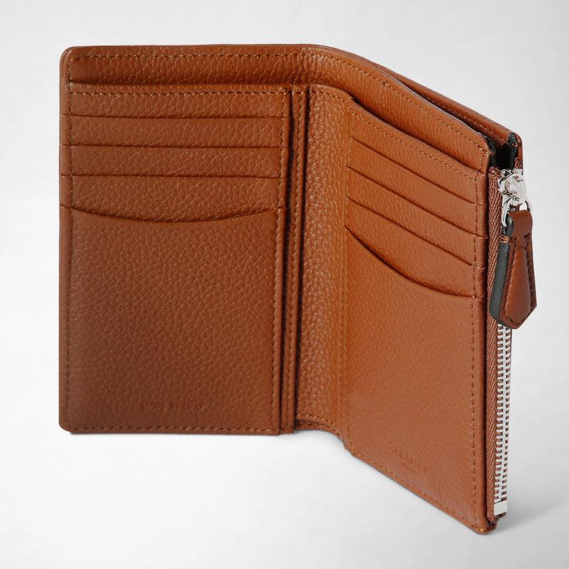 Serapian PORTAFOGLIO VERTICALE CON ZIP IN PELLE CACHEMIRE Promozione