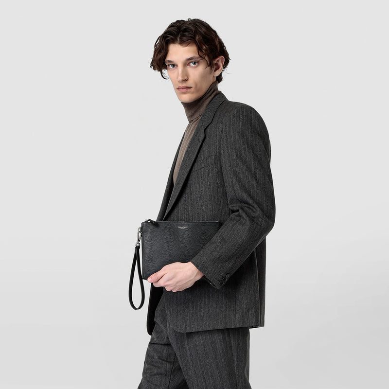 Serapian POCHETTE CON ZIP IN PELLE CACHEMIRE Shopping Online