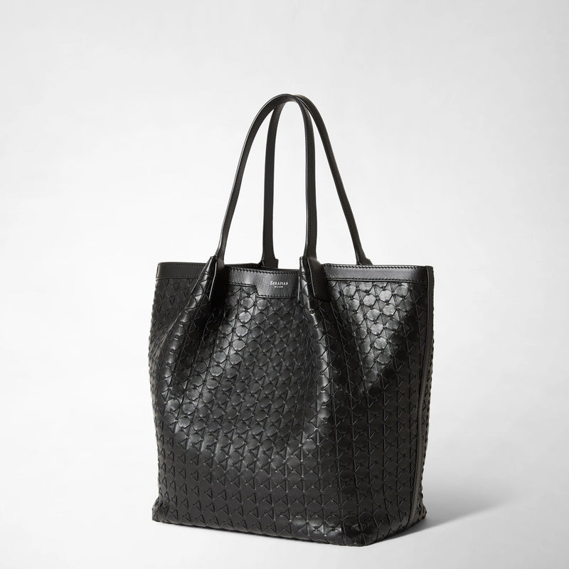 Serapian VERTICAL SECRET TOTE BAG IN MOSAICO Offerta