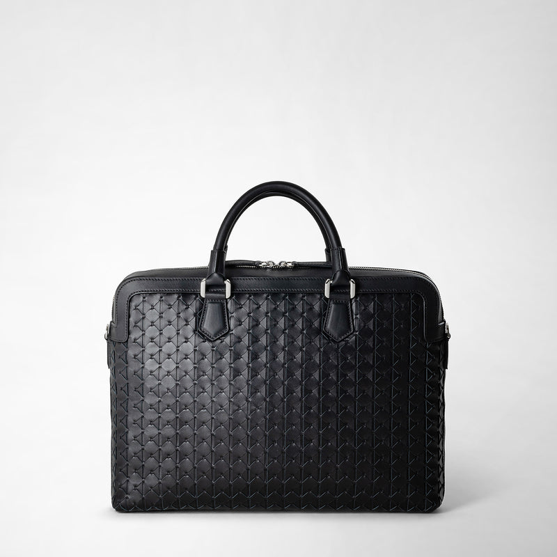 Serapian Extra slim briefcase in mosaico black Online
