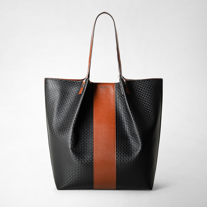 Serapian Borsa shopping vertical secret stepan 72 nero-cuoio Outlet