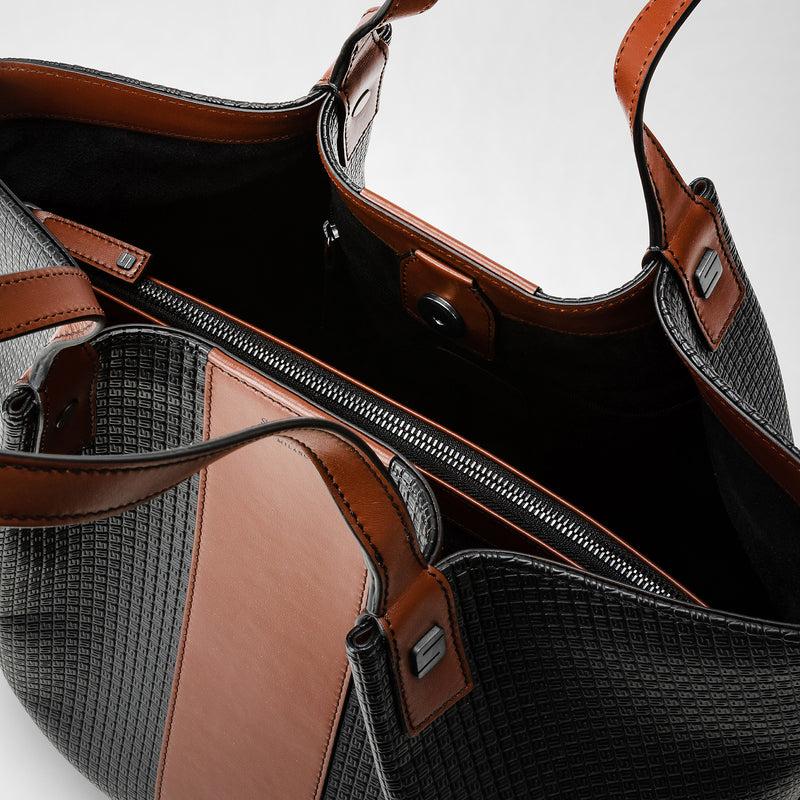 Serapian Borsa shopping vertical secret stepan 72 nero-cuoio Outlet