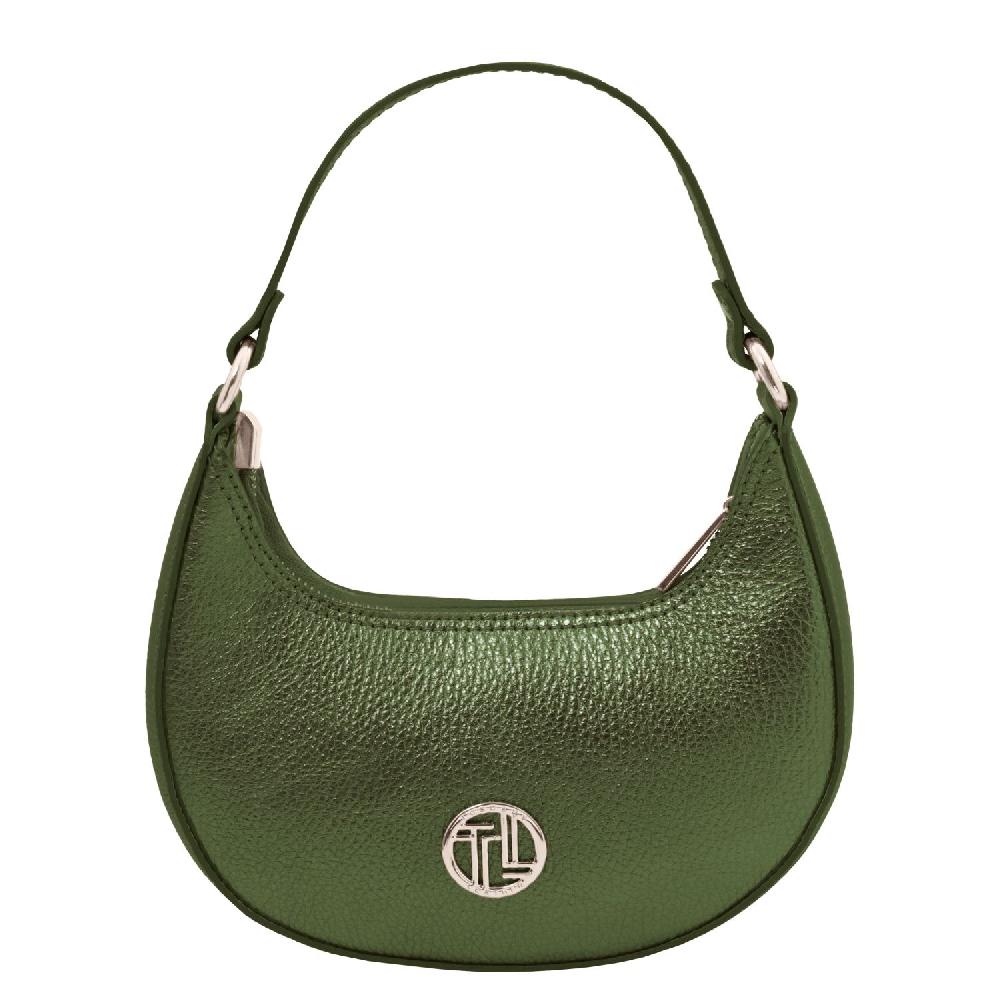 Tuscany Leather Sac à Main en Cuir Metallic et Bandoulière à Chaîne Negozi Online