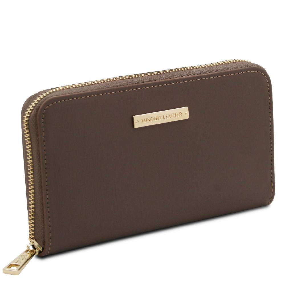 Tuscany Leather Esclusivo Portafogli in Pelle zip Around Outlet