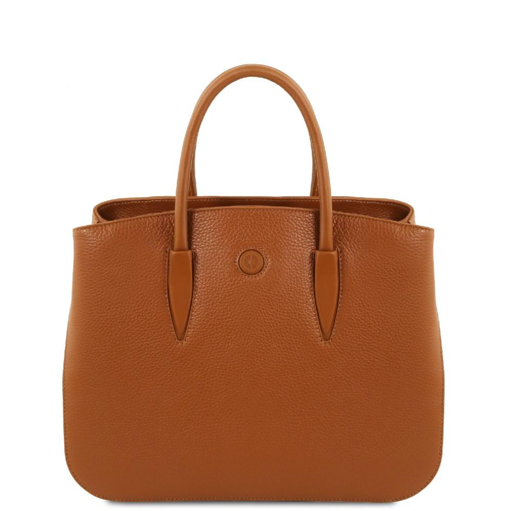 Tuscany Leather Borsa a Mano in Pelle e Portafoglio in Pelle 3 Ante con Portaspiccioli Promozione