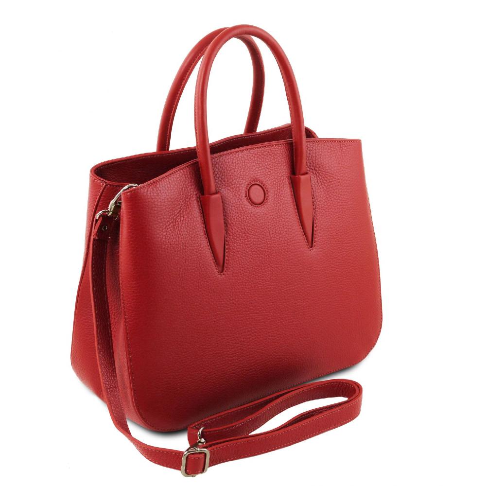 Tuscany Leather Borsa a Mano in Pelle e Portafoglio in Pelle 3 Ante con Portaspiccioli Comprare a buon mercato